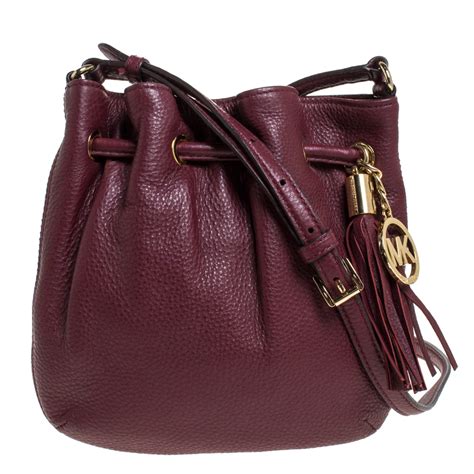 michael kors burgundy leather handbag|Michael Kors burgundy crossbody bag.